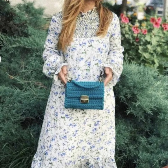 ZARA FLORAL PRINTED RUSTIC DRESS - Picture 13 of 16